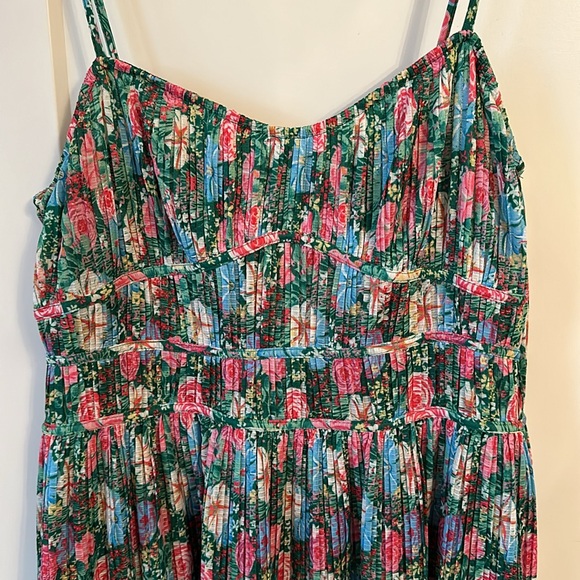 Floral spaghetti strap dress with Bussiere style top - Picture 3 of 7